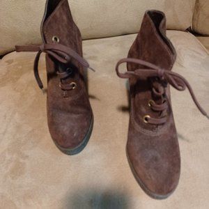 Brown Suede Wedge